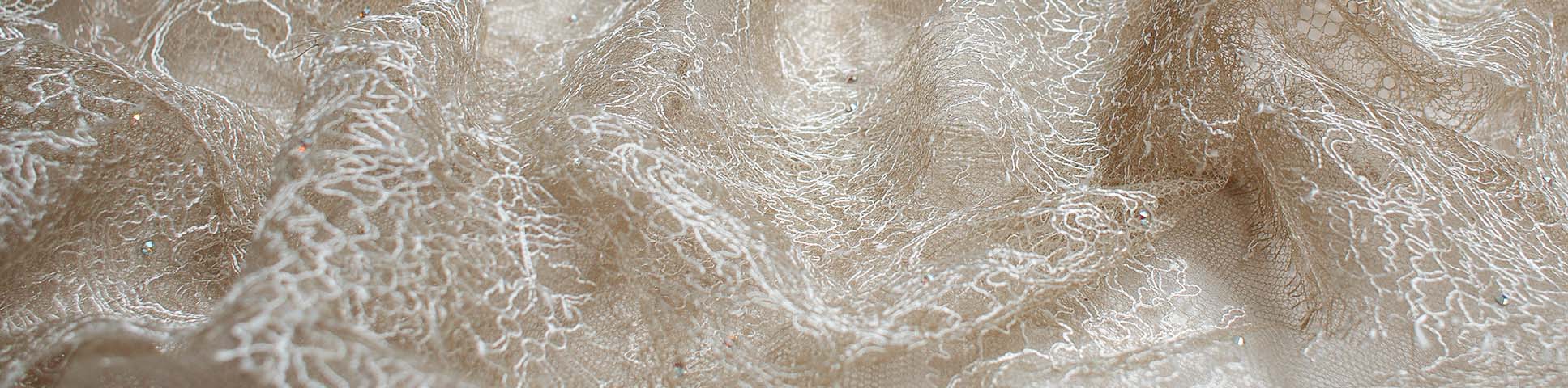 Chantilly embroidered tulle